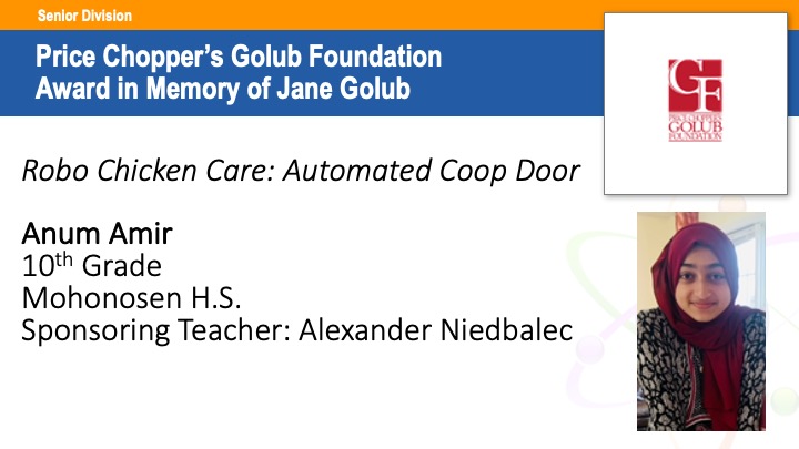 Price Chopper's Golub Foundation Award in Memory of Jane Golub