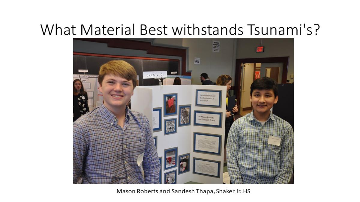 Mason Roberts and Sandesh Thapa, Shaker Jr. HS